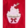 The Children’s Place Girls Long Sleeve Graphic Top with Back Detail(Red Cupcake)