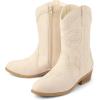 The Children’s Place Girl’s Western Cowgirl Boot(Off-white)