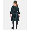 The Children’s Place girls Long Sleeve Casual Dresses(Green Plaid)