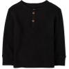 The Children’s Place Baby-Boys and Toddler Long Sleeve Thermal Henley Shirt(Black)