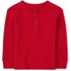 The Children’s Place Baby-Boys and Toddler Long Sleeve Thermal Henley Shirt(Classic Red)