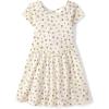 The Children’s Place Girls’ Plaid Stretch Jacquard Short Sleeve Dress(Fair Ivory)