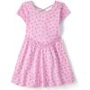 The Children’s Place Girls’ Plaid Stretch Jacquard Short Sleeve Dress(Strawberry Milk)