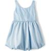 The Children’s Place Girls’ Sleeveless Dressy Bubble Hem Dress(Satin Blue)