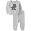 The Children’s Place baby-boys And Newborn Long Sleeve Sweater and Pants, 2 Piece Playwear Set(Gray Dino)