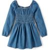 The Children’s Place girls Long Sleeve Casual Dresses(Bailey Wash)