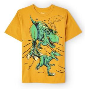 The Children’s Place Baby-Girls and Toddler Basic Long Sleeve Layering Tees(Dinos Running)