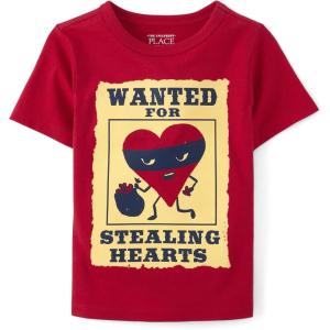 The Children’s Place Baby-Girls and Toddler Basic Long Sleeve Layering Tees(Wanted for Stealing Hearts)