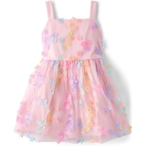 The Children’s Place Girls Dressy Dress, Sleeveless(Bright Pink)