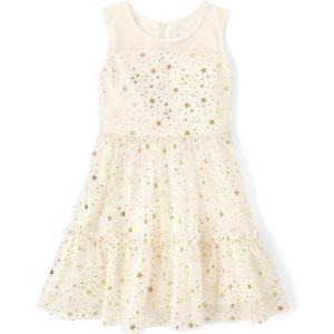 The Children’s Place Girls Dressy Dress, Sleeveless(Bunnys Tail Foil Mesh)