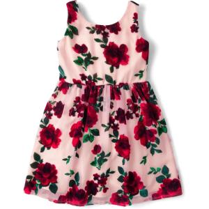 The Children’s Place Girls Dressy Dress, Sleeveless(Rose Dust Floral)