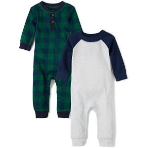 The Children’s Place baby-boys Rompers 2-pack(Tidal)