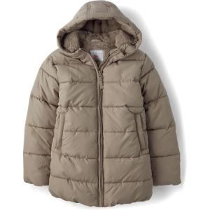 The Children’s Place girls Medium Weight Lined Puffer Jacket, Wind-resistant, Water-resistant(Moonstone)