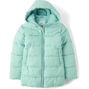 The Children’s Place girls Medium Weight Lined Puffer Jacket, Wind-resistant, Water-resistant(Wintermint)