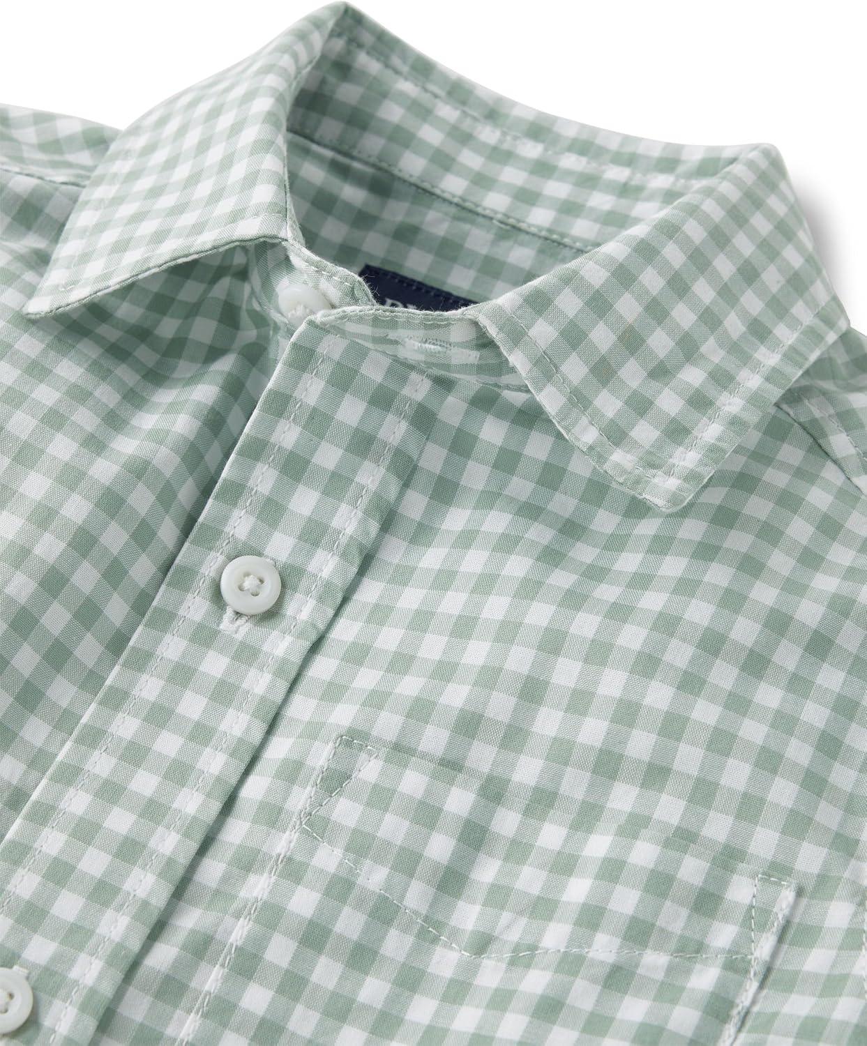 imageThe Childrens Place Boys Long Sleeve Button Down ShirtsMint Taffy