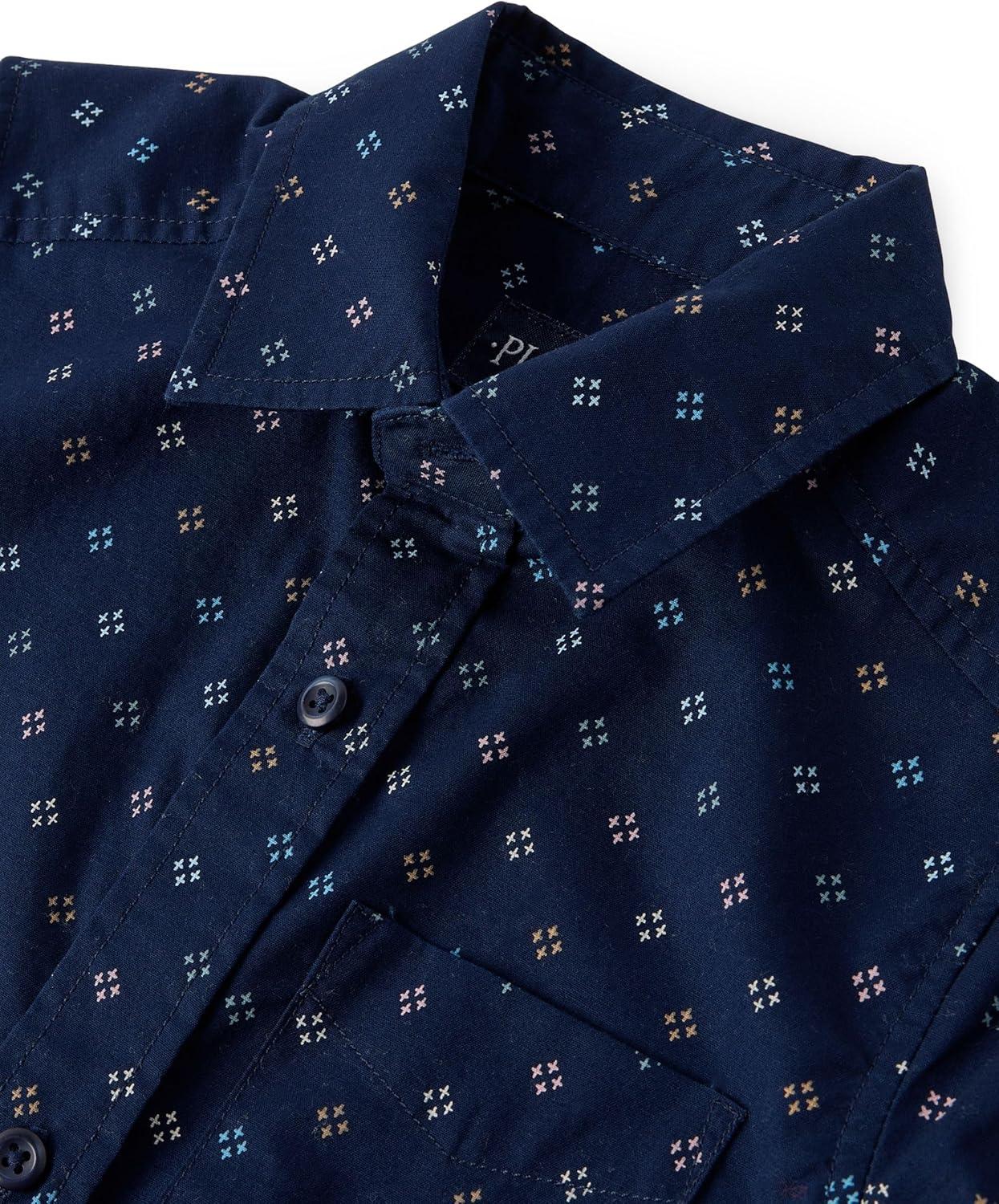 imageThe Childrens Place Boys Short Sleeve Button Down ShirtTidal