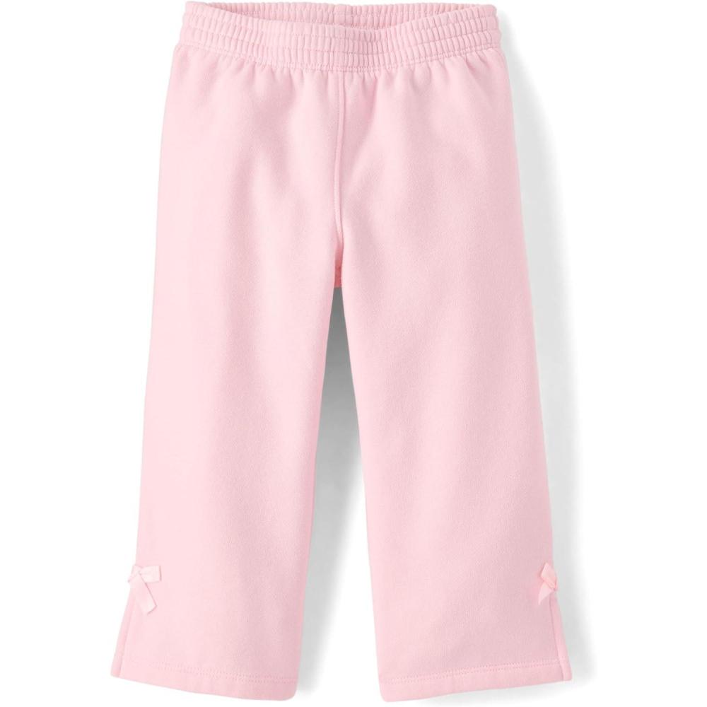 imageThe Childrens Place BabyGirls and Toddler Active Premium Fleece Wide Leg Lounge PantsRose Mist