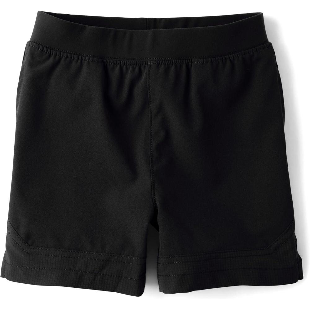 imageThe Childrens Place Boys Active Quick Dry Textured Pull on ShortsBlack