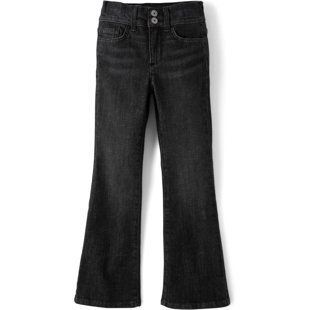imageThe Childrens Place Girls Flare JeansBlack Wash