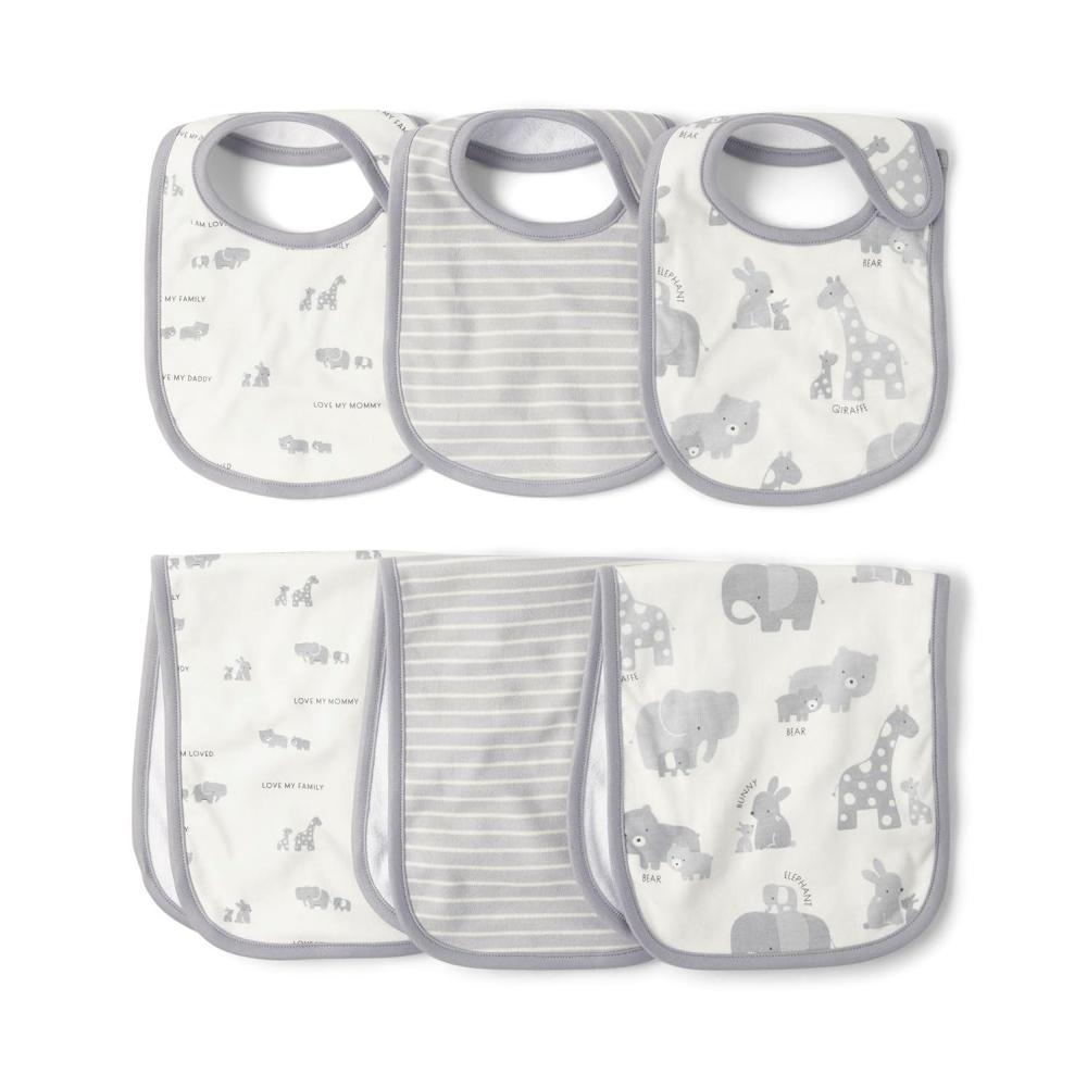 imageThe Childrens PlaceUnisex Babyand Newborn Bib and Burp Cloth SetsBunnys Tail 6PackOne SizeBunnys Tail 6pack