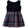 The Children’s Place Baby-Girls and Toddler Dressy Dress, Short Sleeve(Navy Plaid)