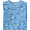 The Children’s Place Baby-Girls and Toddler Long Sleeve Crew Neck Pullover Sweater(Blue Flowers)