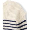 The Children’s Place Baby-Girls and Toddler Long Sleeve Crew Neck Pullover Sweater(Ivory Stripes)