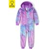 The Children’s Place girls Long Sleeve Fleece Zip Up One Piece Pajama(Neon Dreams Sherpa)
