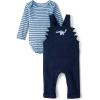 The Children’s Place Baby Boys’ Overall Set(Blue Dino)