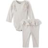The Children’s Place Baby Girls’ Long Sleeve Bodysuit and Pants, 2 Piece Set(Lunar)