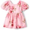 The Children’s Place Baby-Girls and Toddler Dressy Dress, Short Sleeve(Pink Floral)