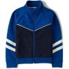 The Children’s Place Boys’ and Toddler Active Long Sleeve Scuba Zip Front Jacket(Huron Blue)