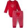 The Children’s Place baby-boys And Newborn Bodysuit and Pants, 2 Piece Playwear Outfit(Red Valentine)