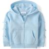 The Children’s Place baby-girls And Toddler Active Premium Fleece Zip Up Sweatshirt(Blue Bows)