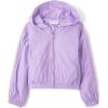The Children’s Place girls Active Long Sleeve Contrast Windbreaker Jacket(Lavender Tea)