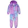 The Children’s Place girls Long Sleeve Fleece Zip Up One Piece Pajama(Neon Dreams Sherpa)