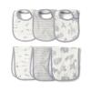 The Children’s Place,Unisex Baby,and Newborn Bib and Burp Cloth Sets,Bunnys Tail 6-Pack,One Size(Bunnys Tail 6-pack)