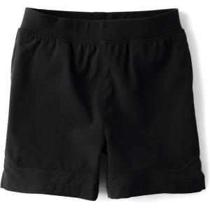 The Children’s Place Boys’ Active Quick Dry Textured Pull on Shorts(Black)