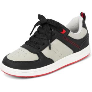 The Children’s Place Boys Boys Everyday Casual Lace Up Sneakers(Black Low Top)