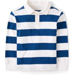 The Children’s Place Boys Long Sleeve Rugby Polo(Huron Blue)