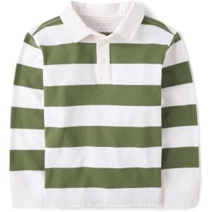 The Children’s Place Boys Long Sleeve Rugby Polo(Truly Olive)