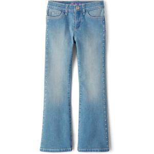 The Children’s Place Girls Flare Jeans(Lt Med Wash Studded)