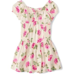 The Children’s Place girls Floral Smocked Babydoll Dress(Fair Ivory)