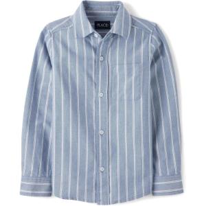 The Children’s Place,Boys,Long Sleeve Oxford Button Down Shirt,Huron Blue,XX-Large