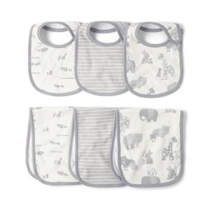 The Children’s Place,Unisex Baby,and Newborn Bib and Burp Cloth Sets,Bunnys Tail 6-Pack,One Size(Bunnys Tail 6-pack)