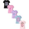 The Children’s Place Girls’ Trends Icons Short Sleeve Graphic T-shirts (5-Pack)(Sun/Strawberry/Positive/Icons/Turtle)