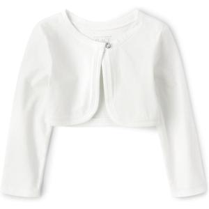 The Children’s Place Baby-Girls and Toddler Long Sleeve Shrug Cardigan(Simply White Knit)