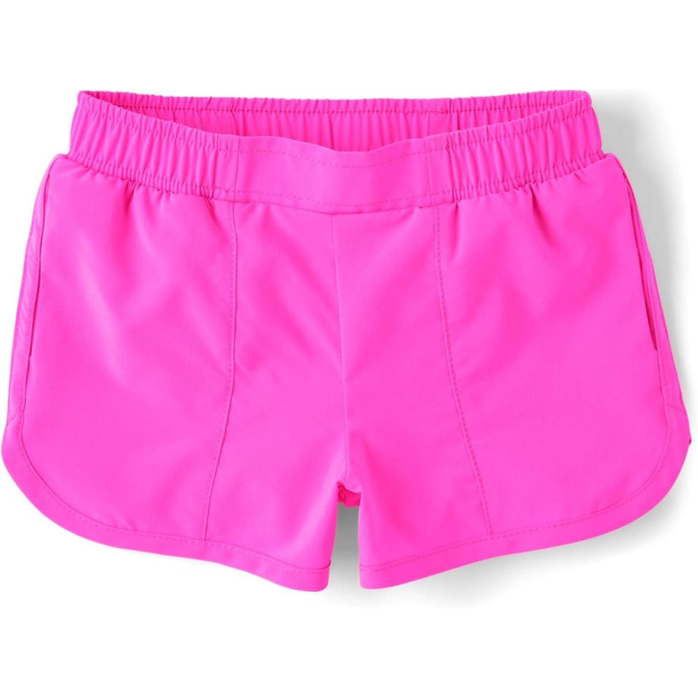 imageThe Childrens Place BabyGirls and Toddler Active Quick Dry Lined ShortsPink Beam