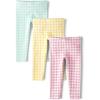 The Children’s Place Baby-Girls and Toddler Printed Leggings, Multipacks(Printed Gingham 3-pack)