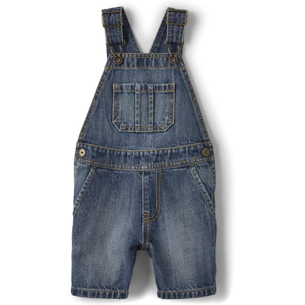imageThe Childrens Place babyboys And Toddler Denim Short OverallVane Wash